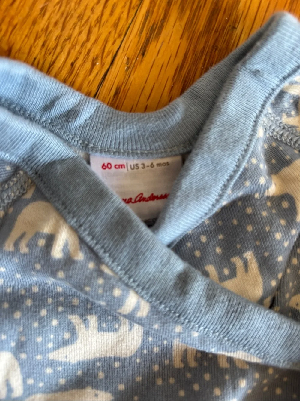Hanna Andersson Light Blue Polar Bear Print Pajama Set